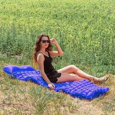 Коврик-матрас надувной туристический(190х60х5см,материал:40D нейлон, 480г) KINGTUL KT-TRI-017