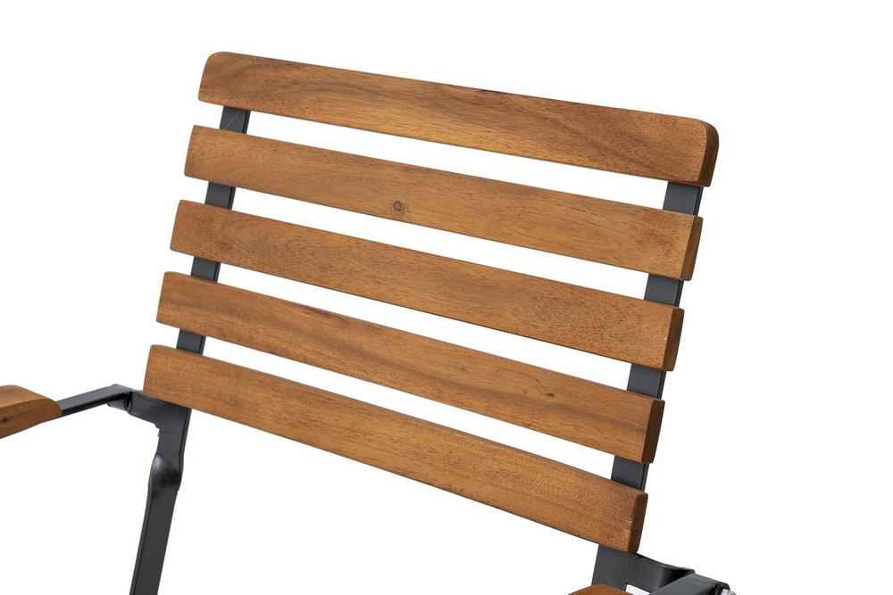 Стул из акации ЛАТА складной с подлокотниками