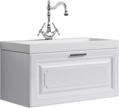 Империя Тумба под умывальник подвесная, цвет белый Emp.01.08/W,