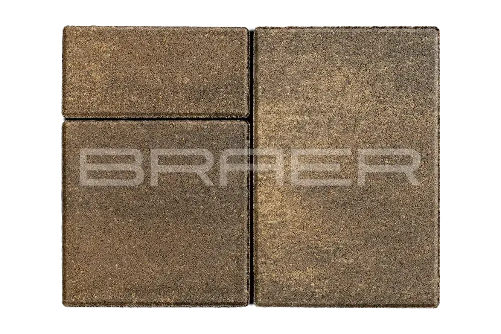 Тротуарная плитка Braer Старый город Ландхаус, Color Mix Каштан, 60 мм