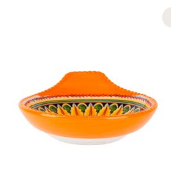 Оливница с ручкой "Arabesque" (оранжевый) 12х10см (min12) (транспортная упаковка)