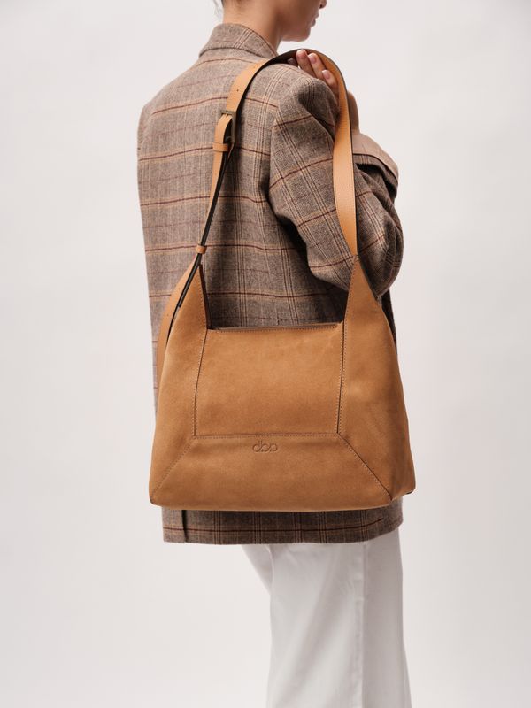 Замшевая сумка Mosaic DBR 31376 светло-коричневый