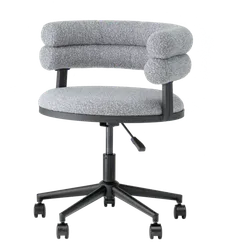 Стул офисный Castor, серое букле, чёрные ножки