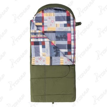 Спальный мешок TRAVEL Wide Plus 400 (220х106) Hollowfiber зелёный (N-SB-H400-220x106) NISUS