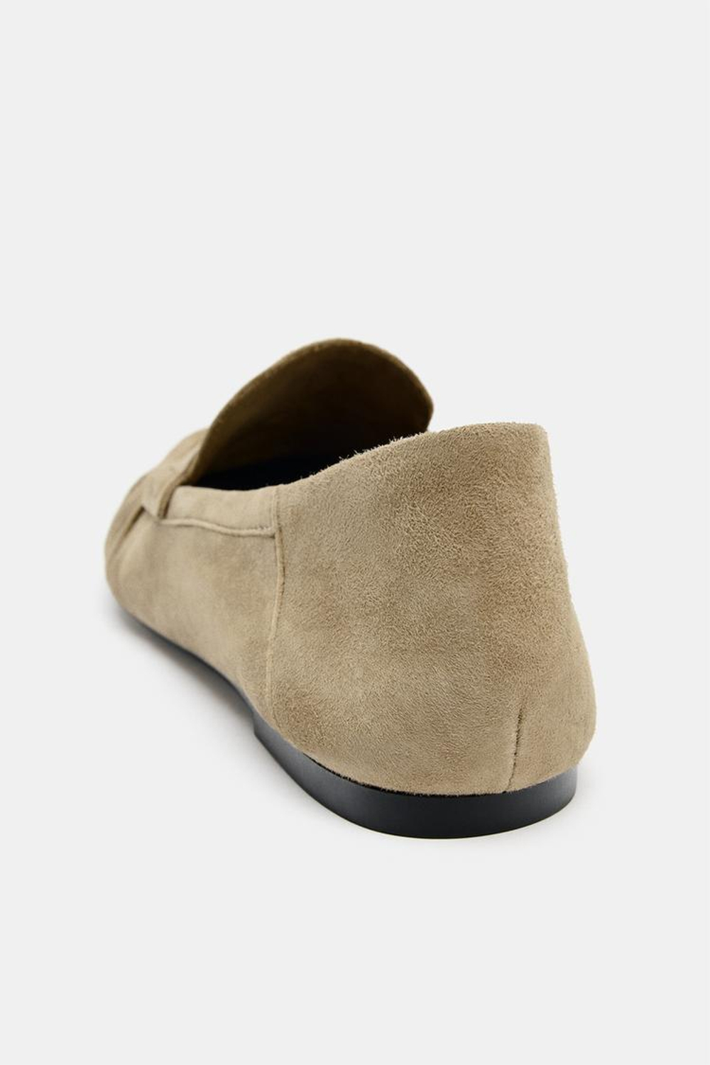 ZARA ЛОФЕРЫ ИЗ МЯГКОЙ ЗАМШИ, ПЕСОЧНО-КОРИЧНЕВЫЙ