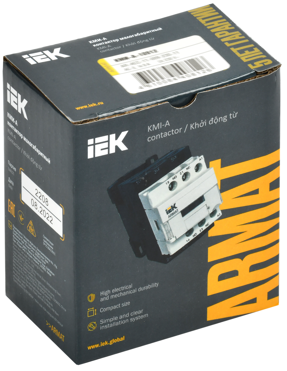 ARMAT Контактор КМИ-А-10912 LC1D 9А 230В/АС3 1NO/1NC IEK