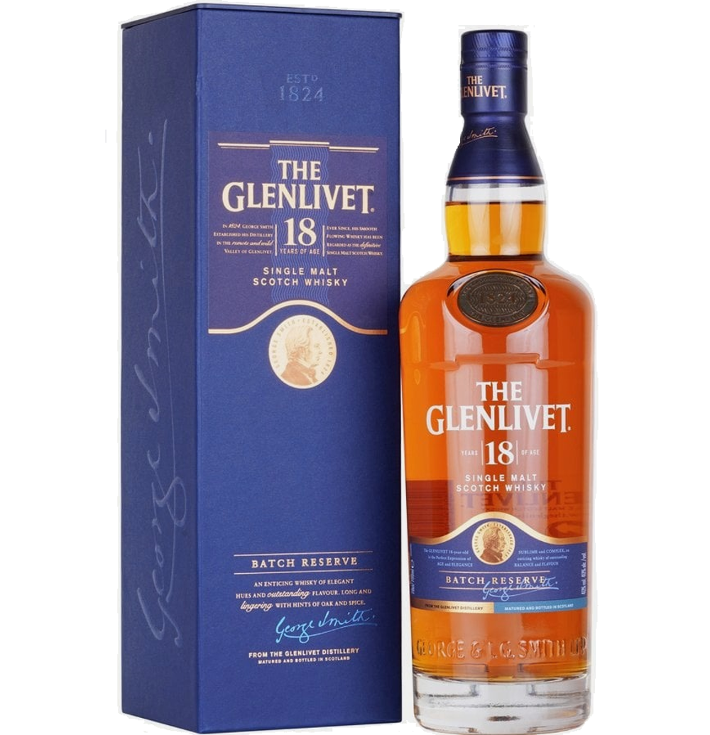 Виски The Glenlivet 18 Y.O. 0,7 л. в подарочной коробке