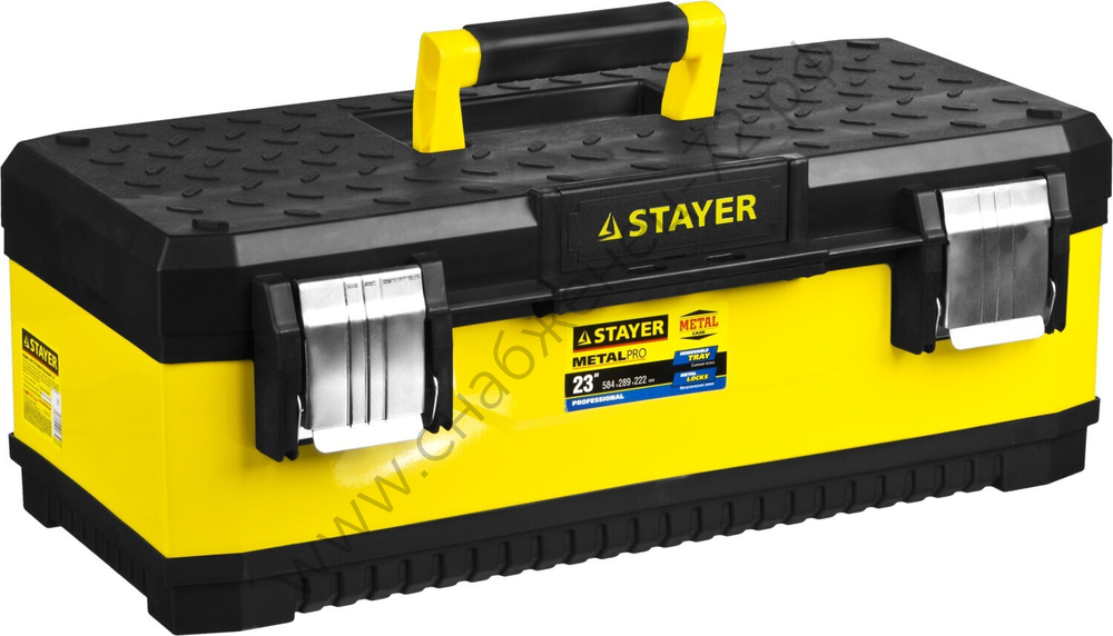 STAYER METALPRO, 584 х 289 х 222 мм, (23″), металлический ящик для инструментов, Professional (2-38011-21,5)