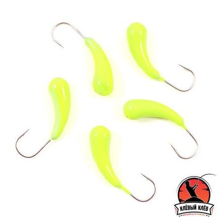 Мормышка вольф"ЯМАН"Уралка с отв, р.5, вес 1,53 цв.лимон