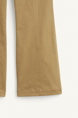 ZARA БРЮКИ СО СРЕДНЕЙ ПОСАДКОЙ, ЖЕЛТОВАТО-КОРИЧНЕВЫЙ