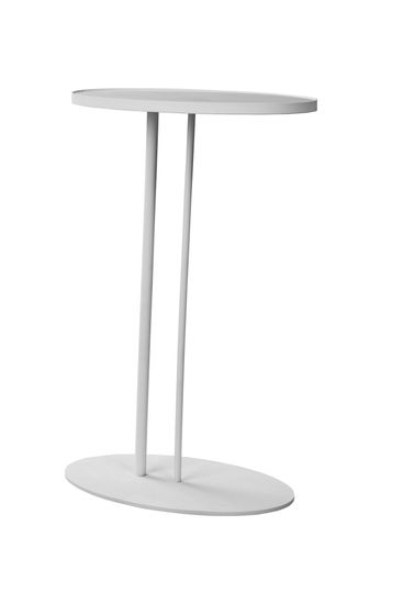 Журнальный столик Stone овальный 015, белый