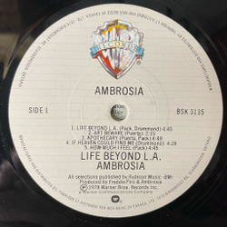 Винтажная виниловая пластинка LP Ambrosia Life Beyond L.A. (Canada 1978)