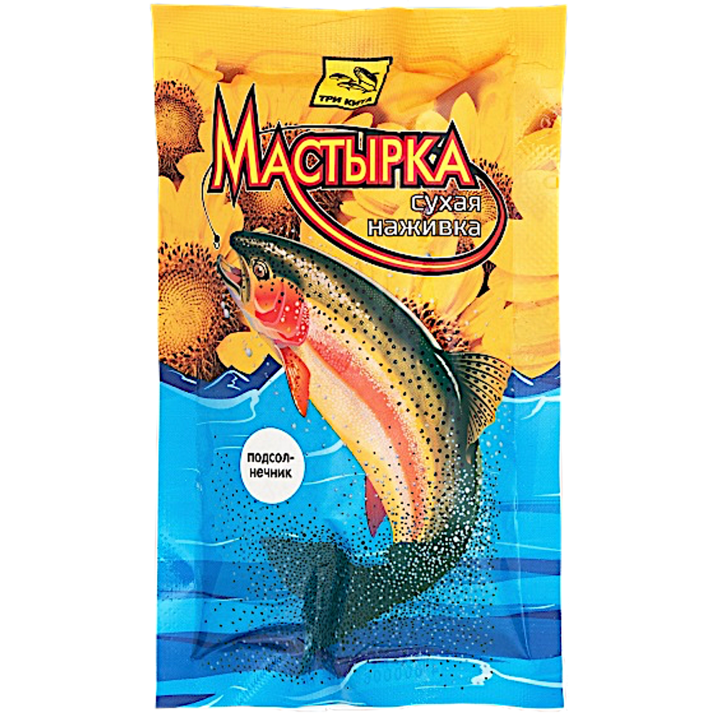 Прикормка рыб. Три Кита Мастырка Сухая наживка 100г Подсолнечника