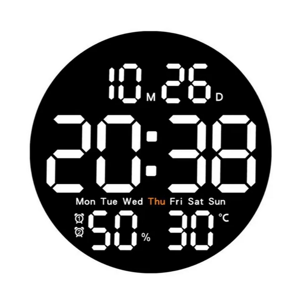 Часы настенные LED MIRROR DS-5501 White&White