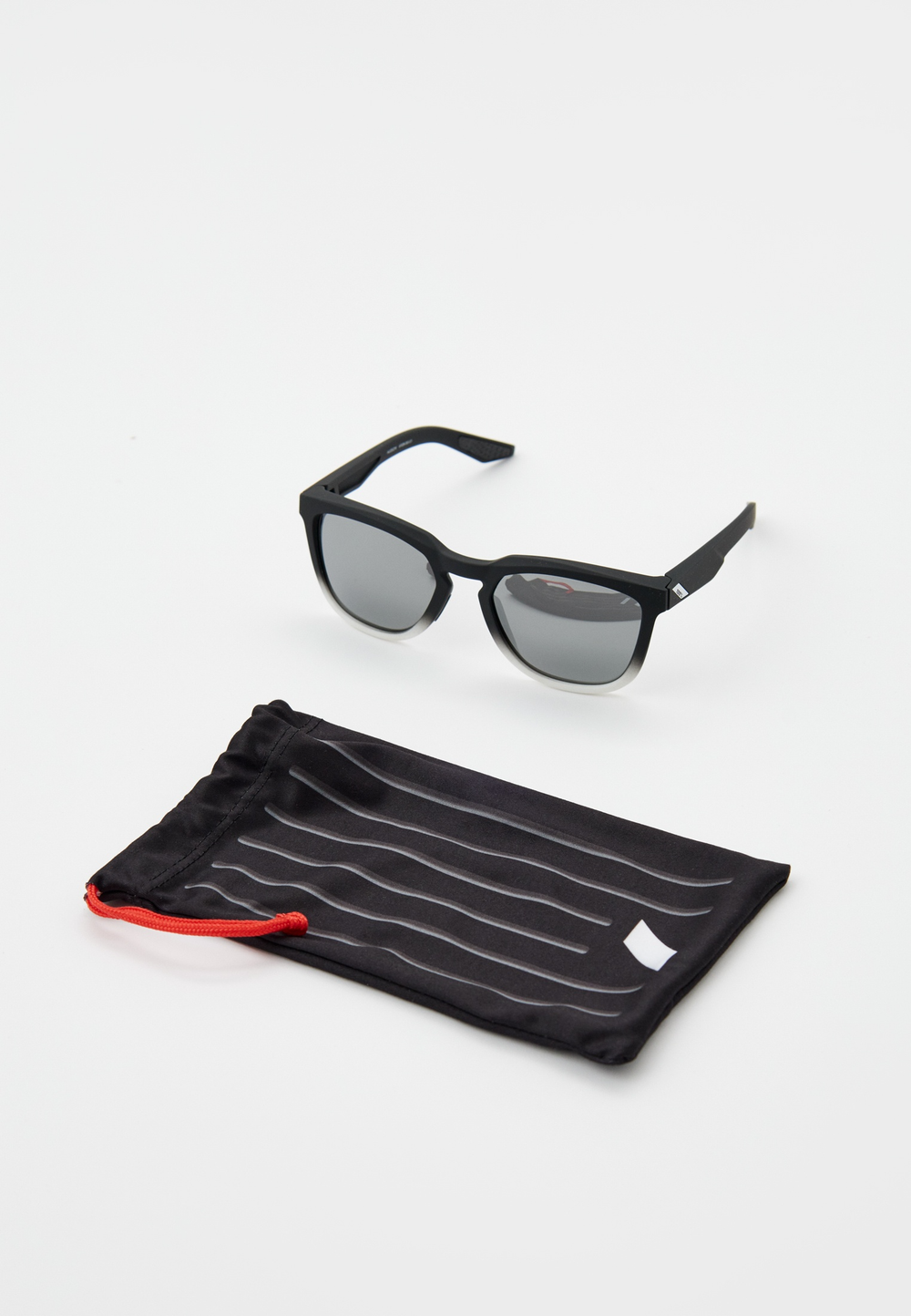 Спортивные очки 100% HUDSON - Soft Tact Black / White Fade - Black Mirror Lens