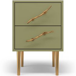 Тумба Арт Колор matte Стайл Голд Зеленая олива матовая