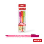 Набор шариковых ручек Luxor "InkGlide 100 Icy" синяя, 0,7мм, 3шт. + ПОДАРОК Ластик