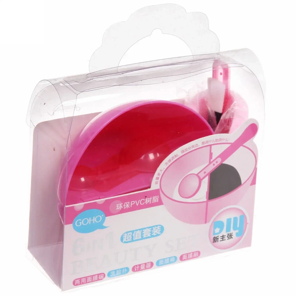 Набор аксессуаров 8 предметов «Beauty» , 2 чашки, 3 ложки, спонж, кисточка, лопатка