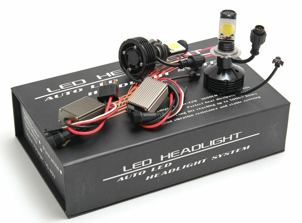 Лампы светодиодные CREE H7 42W (2шт с блоками) KING
