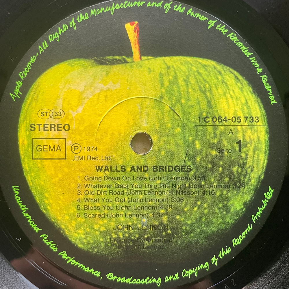 John Lennon - Walls And Bridges (Германия 1974г.)