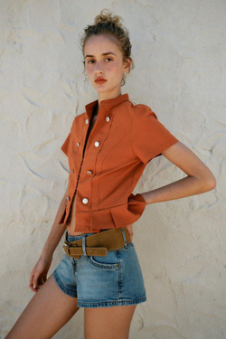 ZARA ДЖИНСОВЫЕ ШОРТЫ Z1975 С РЕМНЕМ, ВЫЦВЕТШИЙ СИНИЙ
