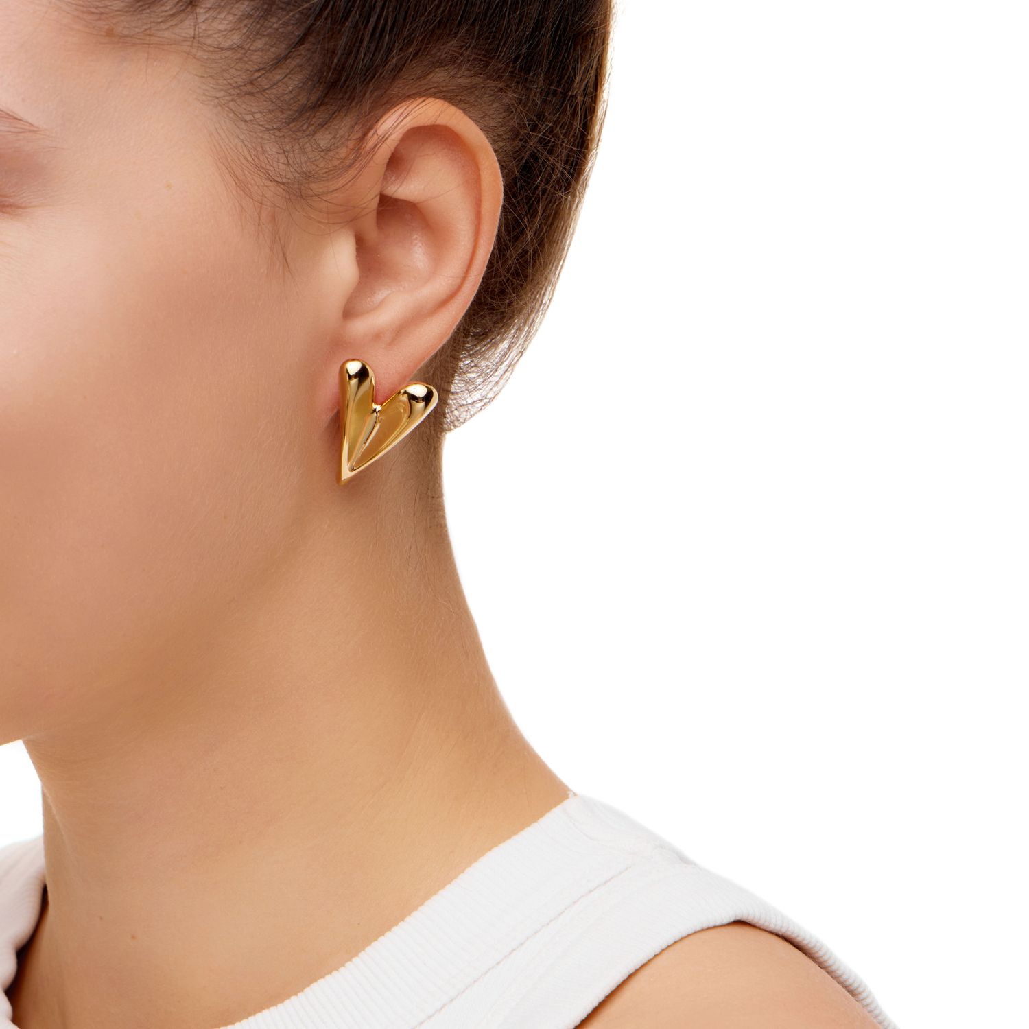 Серьги Subtle Heart Earrings – Gold