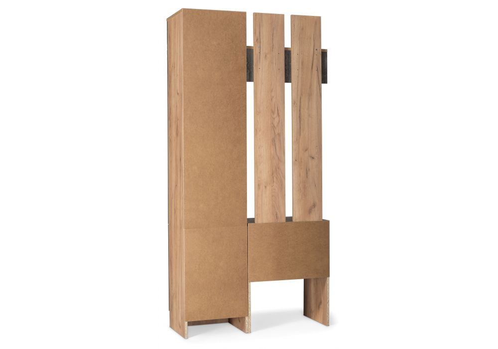 Готовая прихожая Иннэс-3 дуб крафт золотой / камень темный