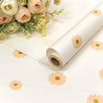 Пленка В рулоне 10 м х 58 см "Ромашки" (Белый)
