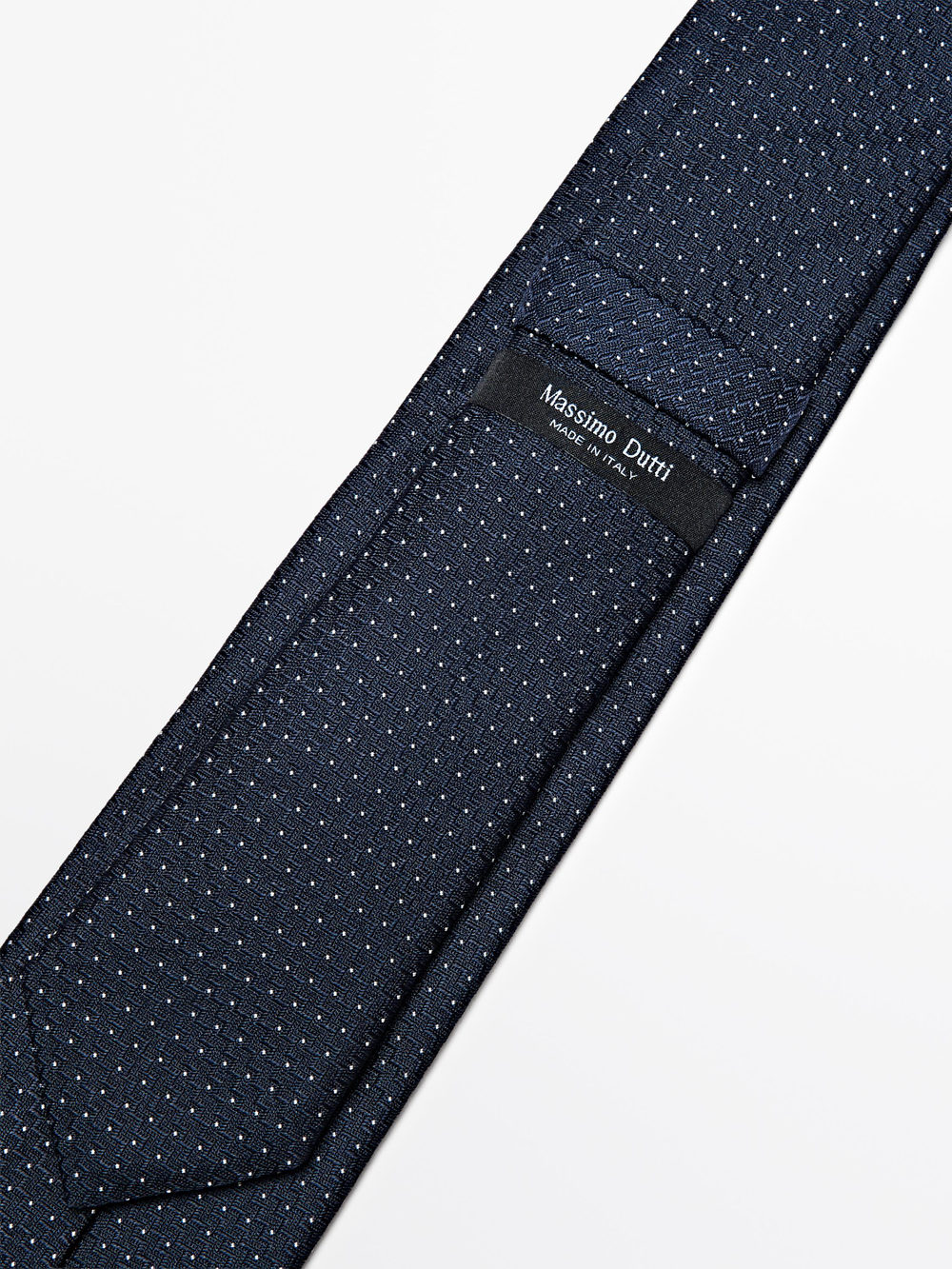 Massimo Dutti Галстук в горошек, темно-синий