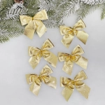 Бант на ёлку «Золотой шик» 9*7см (набор 6шт)