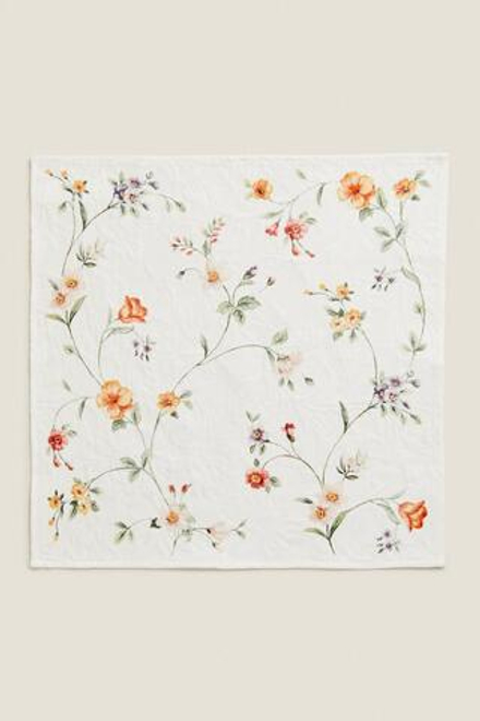 ZARA HOME ЦВЕТОЧНАЯ ЖАККАРДОВАЯ САЛФЕТКА (2 УПАКОВКИ), ЗЕЛЕНЫЙ
