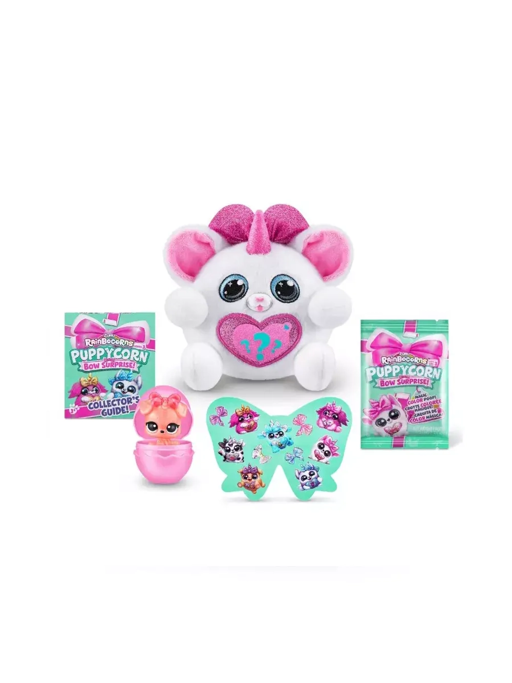 Мягкая игрушка сюрприз яйцо Rainbocorns Puppycorn Bow Зуру