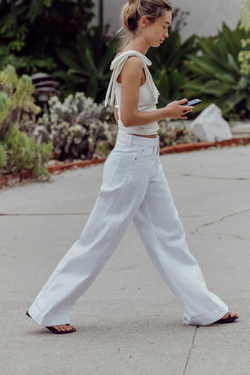 ZARA ТОП ИЗ ЭЛАСТИЧНОЙ ТАКНИ С БАНТАМИ, ЖЕЛТОВАТО-БЕЛЫЙ