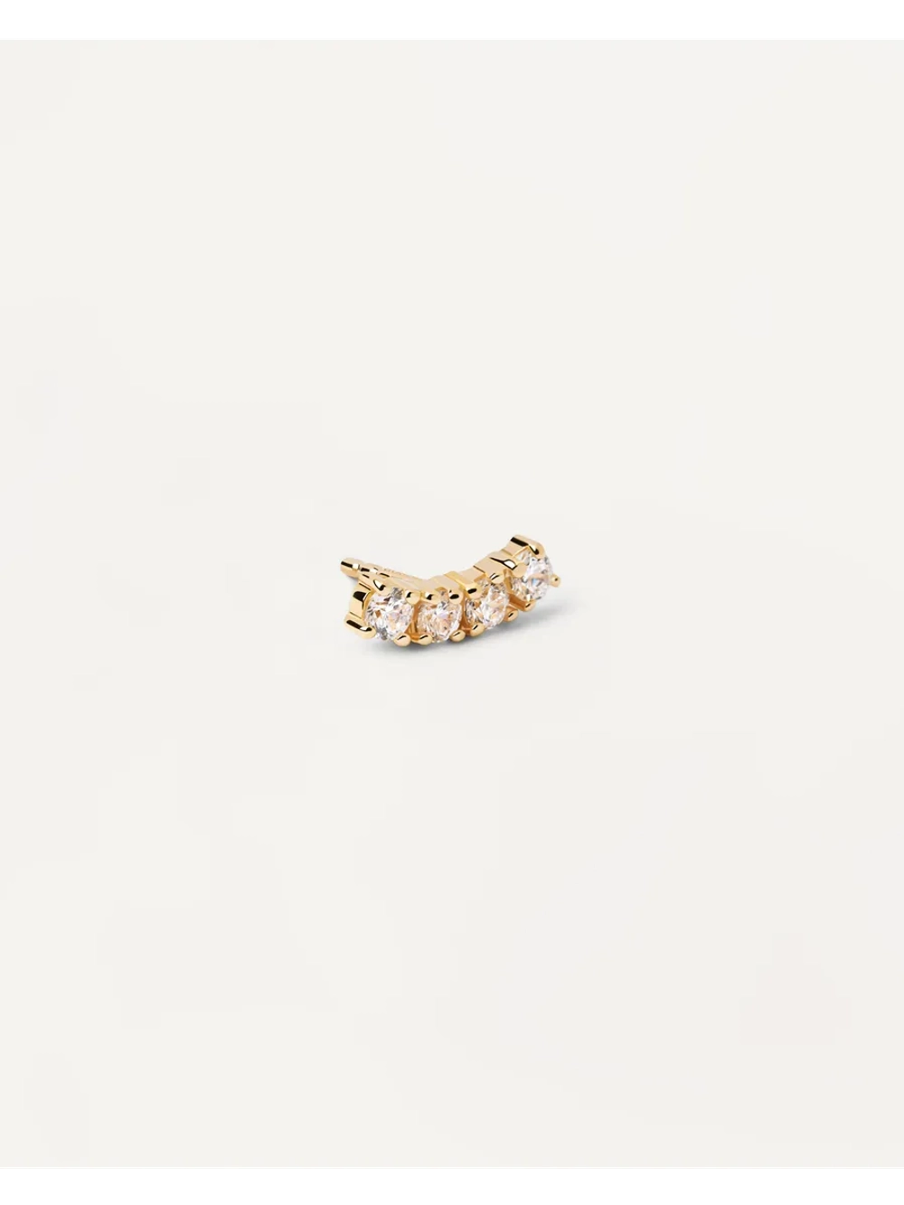 Одиночная серьга Uma серебро 925 пробы покрытое золотом