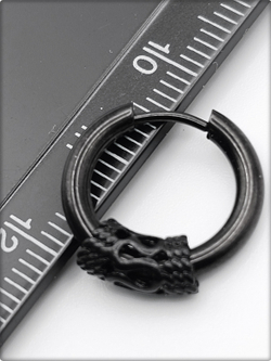 Серьга кольцо (1шт) для пирсинга уха. Сталь с покрытием.