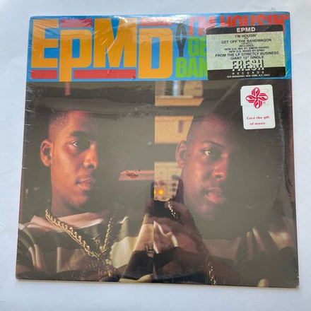 Винтажная виниловая пластинка LP EPMD I'm Housin, Get Off The Bandwagon (США 1989) (Запечатана)