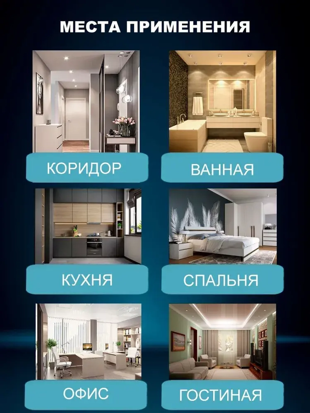 Лампа светодиодная с цоколем GX53 мощностью 12Вт, 6000К холодный белый свет, 1080 Лм, упаковка 10шт.