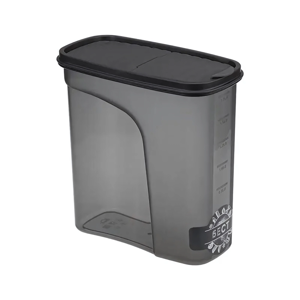 Емкость для сыпучих продуктов БЕСТ 2л Графитовый