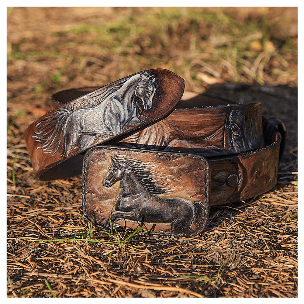 Кожаный ремень «Вороной»