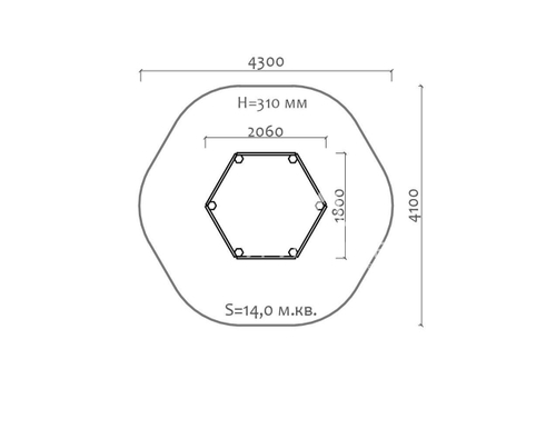 Песочница шестигранная 05101