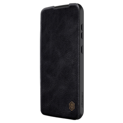 Кожаный чехол книжка от Nillkin для смартфона Samsung Galaxy S23 FE, серия Qin Pro Leather с защитной шторкой для камеры