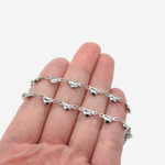 Цепь "Сердечки" с боковым креплением, 5мм, сталь