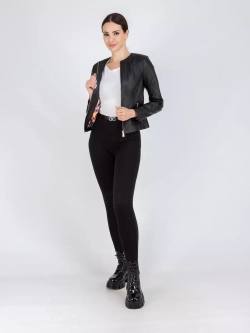 Кожаная куртка демисезонная на молнии