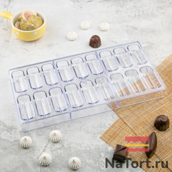 Форма поликарбонатная «Батончик» 18 ячеек