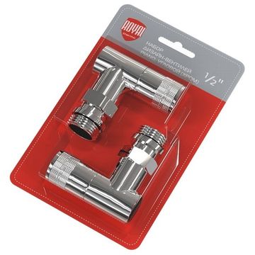 Набор ручной регулировки Royal Thermo Piano (2 шт.) 1/2" угловой, цвет хром (RTE 50.028)