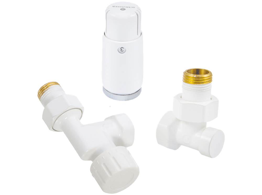 Компл-т подключения SCHLOSSER осевой STANDARD MINI 1/2&amp;quot; (белый) с термоголовкой MINI DIAMANT М30х1,5