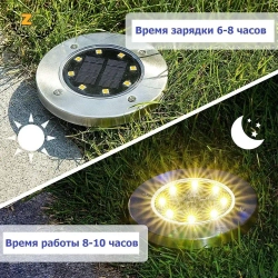 Уличный светильник, 1.2W, количество ламп:8шт