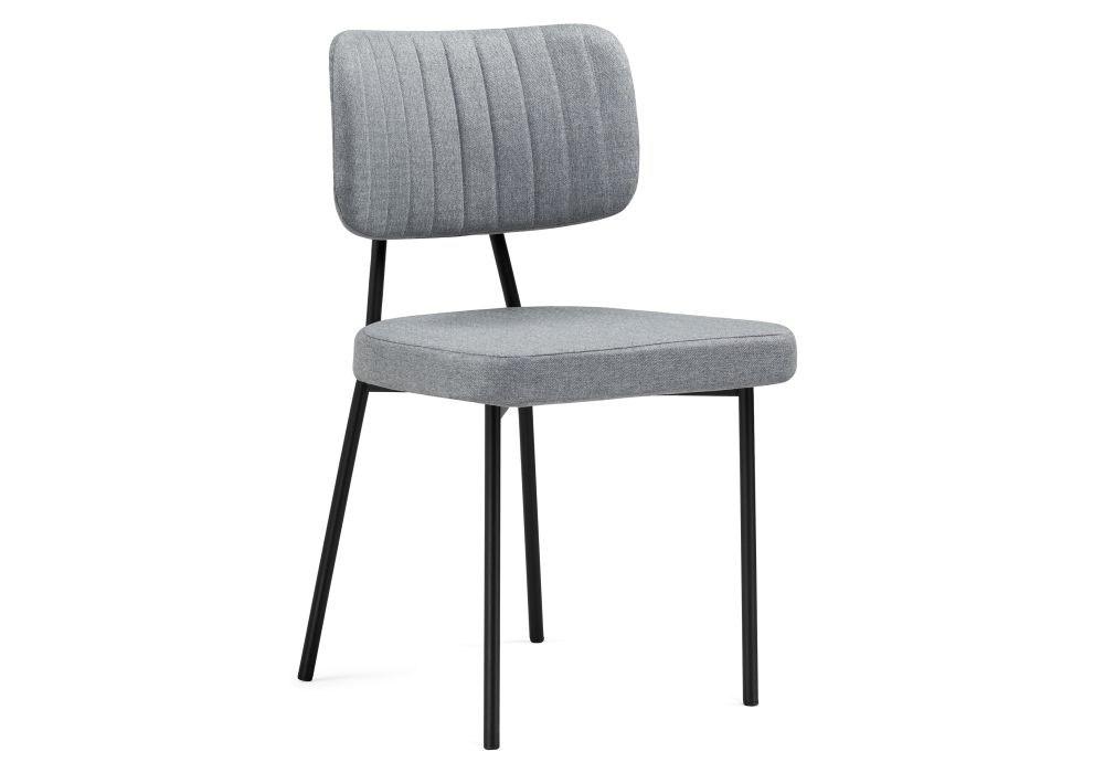 Стул на металлокаркасе Вакао серый / черный