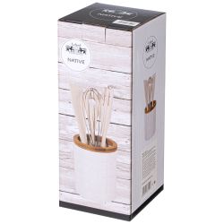 НАБОР КУХОННЫХ ПРИБОРОВ LEFARD "NATIVE" 4 ПР., ПОДСТАВКА 10*13 СМ (КОР=12НАБ.)