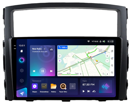 Магнитола Mitsubishi Pajero 4 2006-2022 - Teyes CC3-2K QLed Android 10, ТОП процессор, SIM-слот, CarPlay